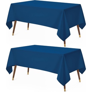 image:imageUtopia Kitchen Rectangle Table Cloth 1 Pack Tablecloth Machine Washable Polyester Table Cover for Dining Buffet Parties Picnics Events Weddings and Restaurants 52x70 Inches BlackRoyal Blue