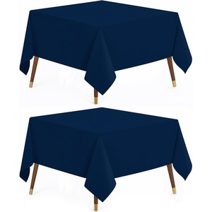 image:imageUtopia Kitchen Rectangle Table Cloth 1 Pack Tablecloth Machine Washable Polyester Table Cover for Dining Buffet Parties Picnics Events Weddings and Restaurants 52x70 Inches BlackNavy Blue