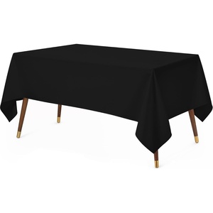 image:imageUtopia Kitchen Rectangle Table Cloth 1 Pack Tablecloth Machine Washable Polyester Table Cover for Dining Buffet Parties Picnics Events Weddings and Restaurants 52x70 Inches BlackBlack