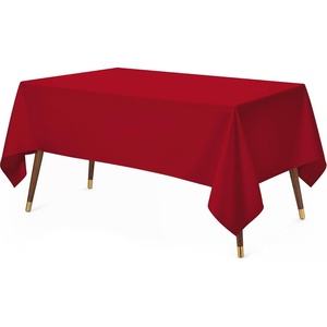 image:imageUtopia Kitchen Rectangle Table Cloth 1 Pack Tablecloth Machine Washable Polyester Table Cover for Dining Buffet Parties Picnics Events Weddings and Restaurants 52x70 Inches BlackRed