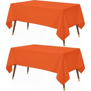 image:imageUtopia Kitchen Rectangle Table Cloth 1 Pack Tablecloth Machine Washable Polyester Table Cover for Dining Buffet Parties Picnics Events Weddings and Restaurants 52x70 Inches BlackOrange