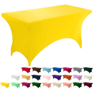 image:imageUtopia Kitchen Spandex Tablecloth 1 Pack 4FT Black Tight Fitted Washable and Wrinkle Resistant Stretch Rectangular Patio Table Cover for Event Wedding Banquet amp Parties 48Lx30Wx30H InchYellow