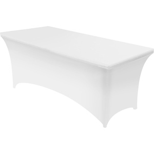 image:imageUtopia Kitchen Spandex Tablecloth 1 Pack 4FT Black Tight Fitted Washable and Wrinkle Resistant Stretch Rectangular Patio Table Cover for Event Wedding Banquet amp Parties 48Lx30Wx30H InchWhite