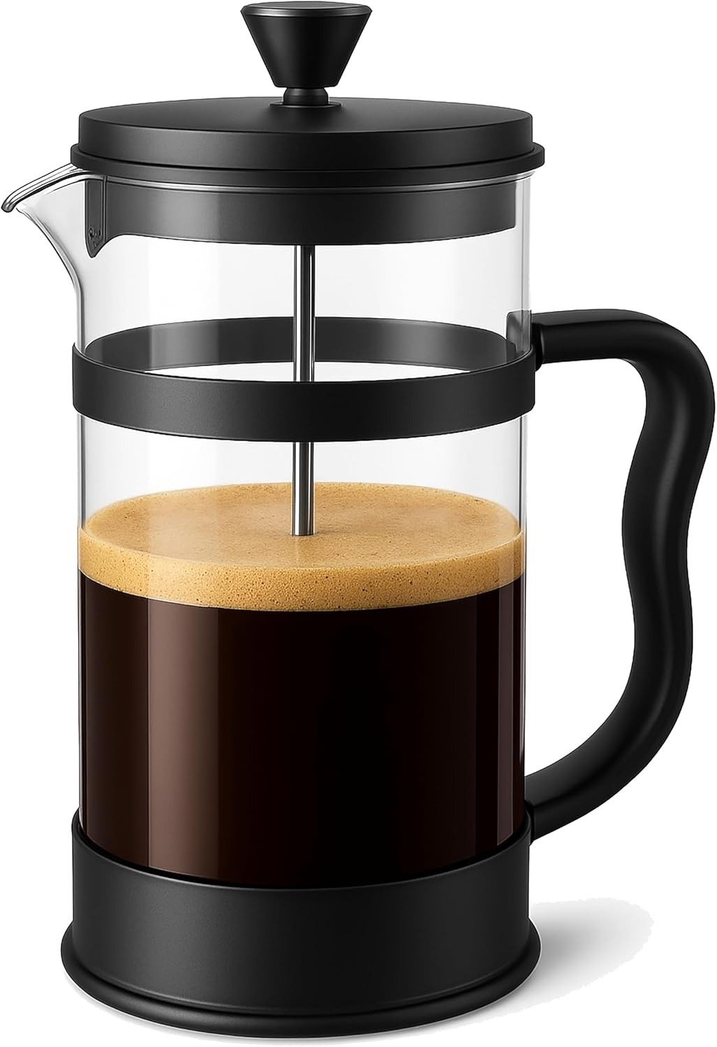 image:imageUtopia Kitchen French Press Espresso and Tea Maker with Triple Filters Stainless Steel Plunger and Heat Resistant Borosilicate Glass Aqua 34oz Pack of 1Black