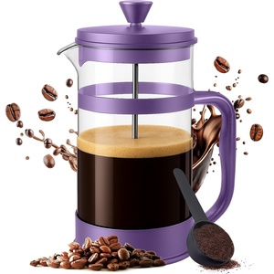 image:imageUtopia Kitchen French Press Espresso and Tea Maker with Triple Filters Stainless Steel Plunger and Heat Resistant Borosilicate Glass Aqua 34oz Pack of 1Plum