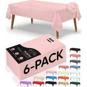 image:imageUtopia Kitchen Plastic Table Cloth Disposable 12 Pack  54x108 Inch Birthday Rectangle Tablecloth Waterproof Stain Resistant Party Table CoverPink