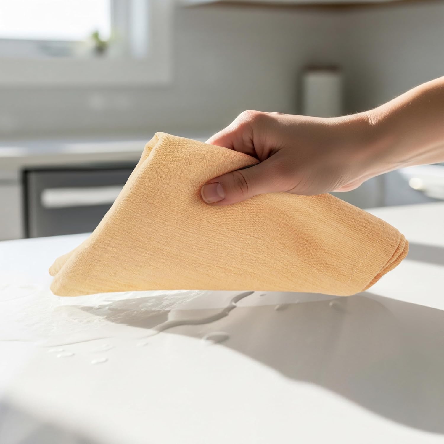 image:imageUtopia Kitchen Orange Flour Sack Towels 12 Pack 28 x 28 Inch 100 Cotton Tea Towels for Cleaning amp Drying Highly Absorbent Kitchen Dish ClothBeige