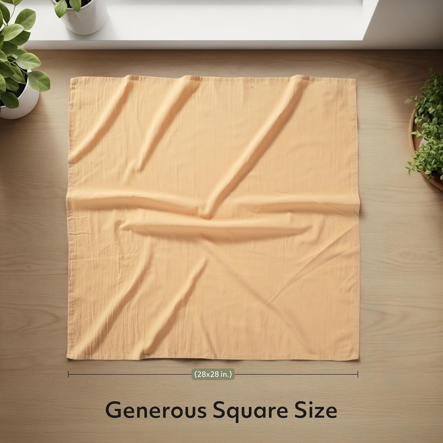 image:imageUtopia Kitchen Orange Flour Sack Towels 12 Pack 28 x 28 Inch 100 Cotton Tea Towels for Cleaning amp Drying Highly Absorbent Kitchen Dish ClothBeige