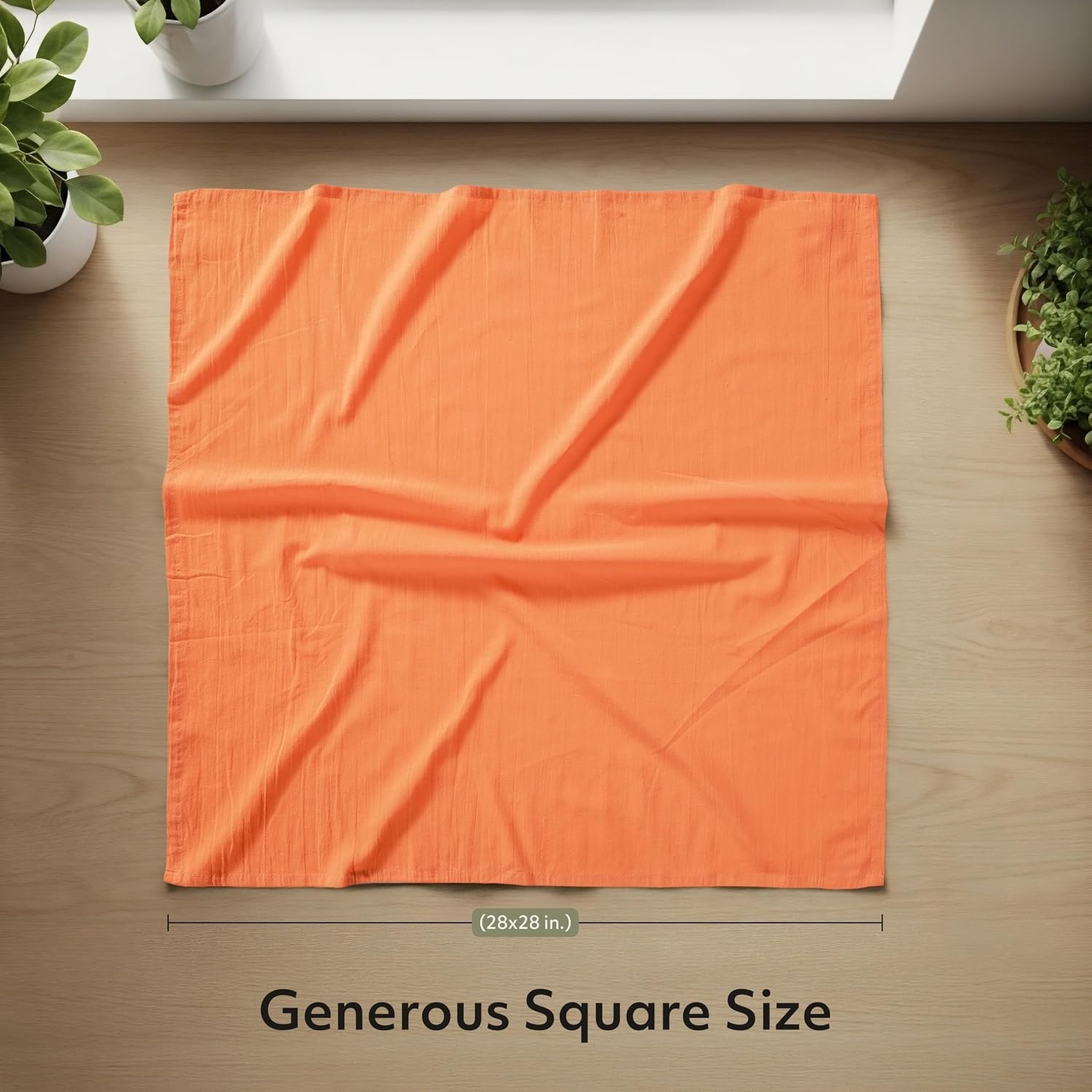 image:imageUtopia Kitchen Orange Flour Sack Towels 12 Pack 28 x 28 Inch 100 Cotton Tea Towels for Cleaning amp Drying Highly Absorbent Kitchen Dish ClothOrange