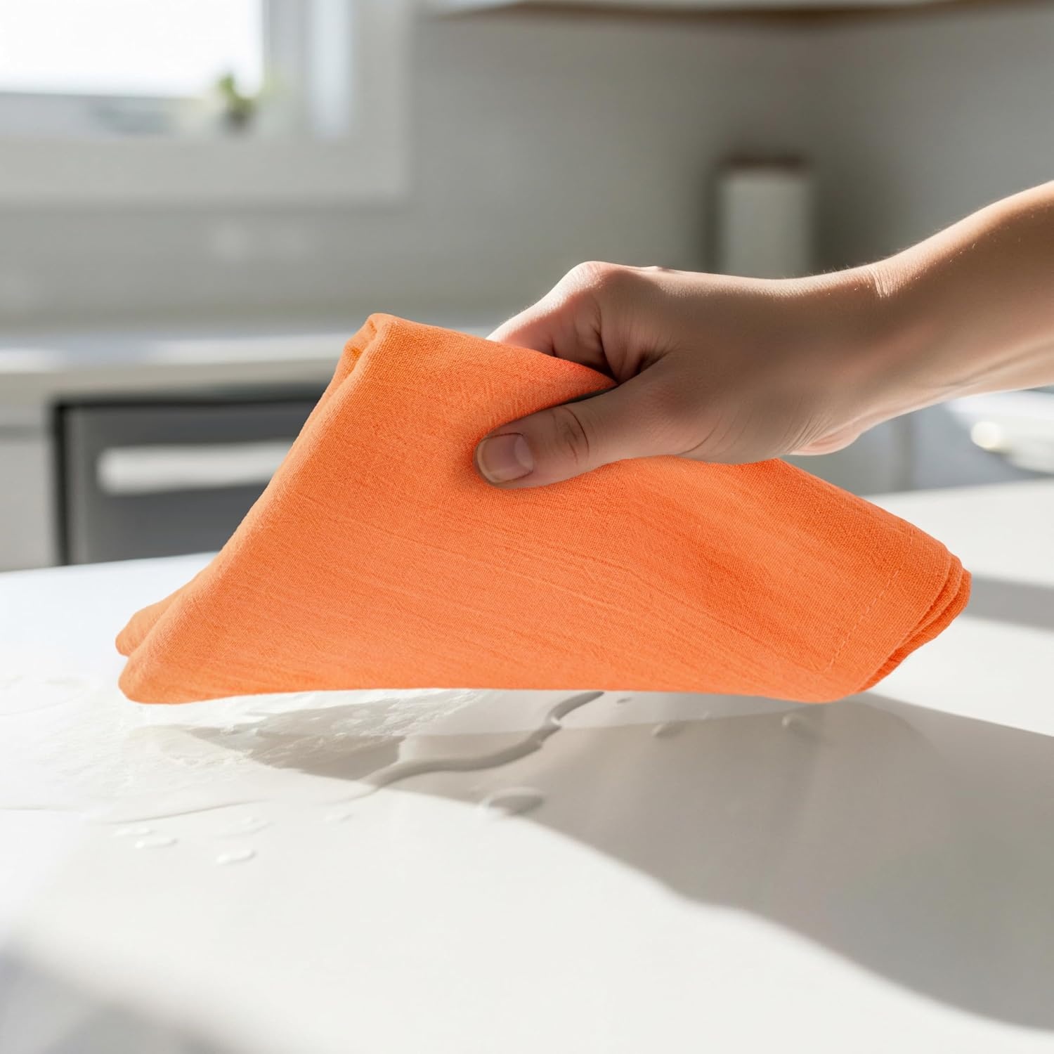 image:imageUtopia Kitchen Orange Flour Sack Towels 12 Pack 28 x 28 Inch 100 Cotton Tea Towels for Cleaning amp Drying Highly Absorbent Kitchen Dish ClothOrange